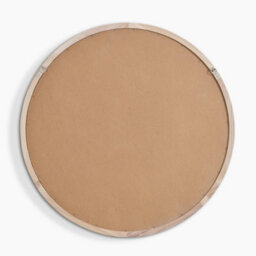 Furniturebox Uk Judith Oak Wood Medium 80X80Cm Round Wall Mirror - thumbnail 5