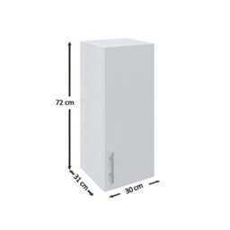 Jd Greta Kitchen Wall Unit 300mm Storage Cabinet With Doors And Shelf 30Cm - Navy Matt - thumbnail 4
