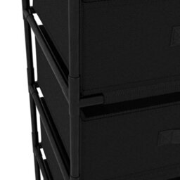 Berkfield Storage Rack With 4 Fabric Baskets Steel Black - thumbnail 5