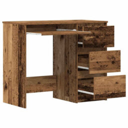 Berkfield Modern Desk Old Wood 90X45X76 Cm Engineered Wood - thumbnail 5