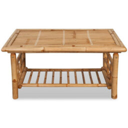 Berkfield Coffee Table Bamboo 90X50X45 Cm - thumbnail 2
