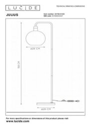 Lucide Julius Glass Floor Lamp Black - thumbnail 7