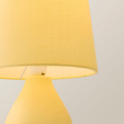 Valuelights Arlo Set Of 2 - Sunshine Yellow Ceramic Table Lamps With Tapered Shade - thumbnail 4