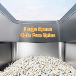 London Boutique Black Stainless Steel Cat Litter Tray With Lid And Scoop, Hooded High Sided Enclosed Cat Toilet, 60X40X31.5Cm - thumbnail 7