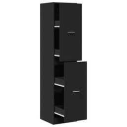 Walplus Apothecary Cabinet Black 40X41X174.5 Cm Engineered Wood - thumbnail 2
