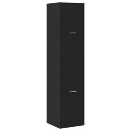 Walplus Apothecary Cabinet Black 40X41X174.5 Cm Engineered Wood - thumbnail 3
