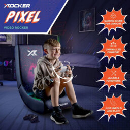X Rocker Video Rocker Gaming Chair For Kids - Pixel Black - thumbnail 2