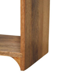 Artisan Furniture Solid Wood Newton Mini Oak-Ish Nightstand With A Drawer And Open Shelf - thumbnail 8