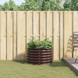 Berkfield Garden Raised Bed Brown 80 X 80 X 44 Cm Steel - thumbnail 4