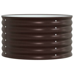 Berkfield Garden Raised Bed Brown 80 X 80 X 44 Cm Steel - thumbnail 2