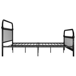 Vidaxl Bed Frame Without Mattress With Headboard Black 180X200 Cm Super King Metal - thumbnail 4