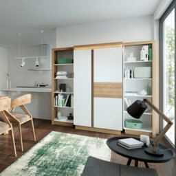 Furniture To Go Lyon Small Extending Dining Table 90/180Cm In Riviera Oak/white High Gloss - thumbnail 4