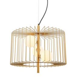 Luminosa Lighting Luminosa Modern Hanging Pendant Golden 3 Light  With Gold, White Shade, G9 - thumbnail 1
