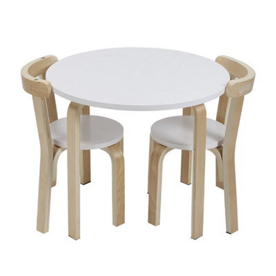Table And 2 Chairs Dining Set Wooden Children Toddler Playing Activity Desk - image 1