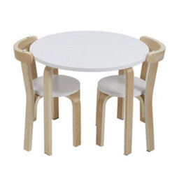 Table And 2 Chairs Dining Set Wooden Children Toddler Playing Activity Desk - thumbnail 1