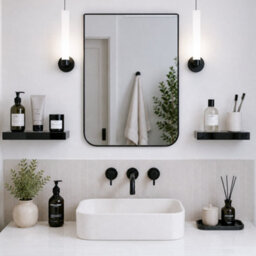 Innoteck Black High Gloss Floating Shelf Rectangular 30Cm Modern Wall Mounted Shelf - thumbnail 8