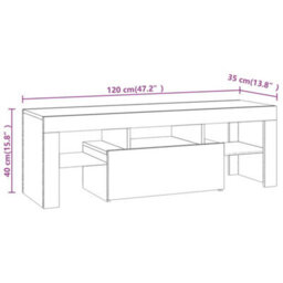Vidaxl Tv Cabinet With Led Lights Grey Sonoma 120X35X40 Cm - thumbnail 3