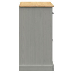 Berkfield Sideboard With Drawers Vigo 113X40X75 Cm Grey Solid Wood Pine - thumbnail 6