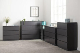 Seconique Malvern 6 Drawer Chest Grey Recessed Handles Metal Runners - thumbnail 7