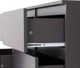 Seconique Malvern 6 Drawer Chest Grey Recessed Handles Metal Runners - thumbnail 6