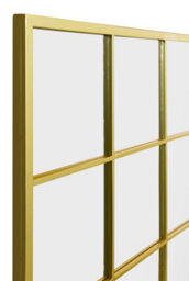 "Mirroroutlet The Fenestra Gold Modern Window Leaner / Wall Mirror 69"" X 33"" 174Cm X 85Cm" - thumbnail 2