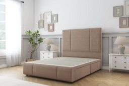 "Sloomy Lisbon Mink Plush Divan Bed 2 Drawers Right Side-26"" Strutted Headboard 12"" Footboard 3' Single" - thumbnail 1