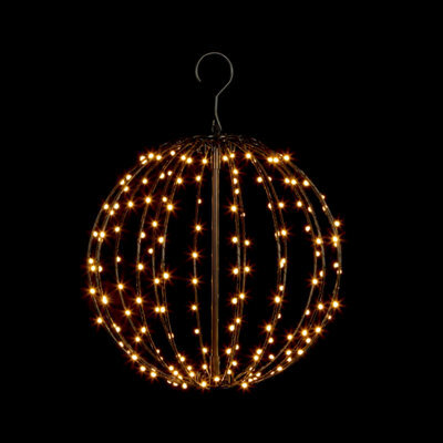 Premier Decorations Limited Hanging Spinning Effect Ball Light Christmas Decoration Warm White Led 30Cm
