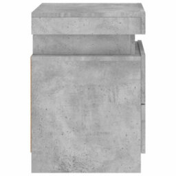 Berkfield Bedside Cabinet With Led Lights Concrete Grey 35X39X55 Cm - thumbnail 9