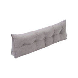 Living And Home Light Gray Cotton And Linen Triangular Tatami Headboard Cushion/pillow, 150Cm W X 20Cm D X 50Cm H - thumbnail 4