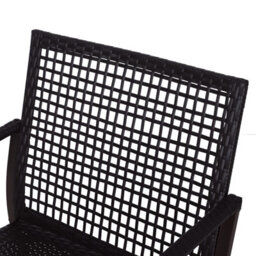 Foxden Brown Frame Rattan Bistro Set Rocking Chairs 3 Piece Garden Furniture Glass Top Table - thumbnail 8