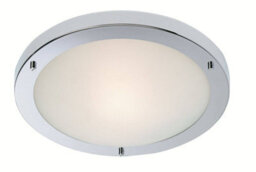Luminosa Lighting Luminosa Rondo Led 24 Light Flush Ceiling Light Chrome, Opal Glass Ip44