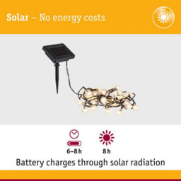 Paulmann 94874 Solar Fairy Lights Soala Ip44 3000K 30X3Lm Black - thumbnail 5