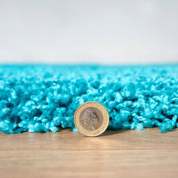 "Bravich Teal Thick Shaggy Rug - California - 200X290Cm (6'8""x9'7"")" - thumbnail 4