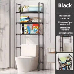 3 Tier Over Toilet Storage Rack Bathroom Shampoo Towel Tissue Shelf Organizer Uk - thumbnail 5
