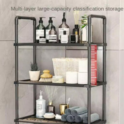 3 Tier Over Toilet Storage Rack Bathroom Shampoo Towel Tissue Shelf Organizer Uk - thumbnail 3