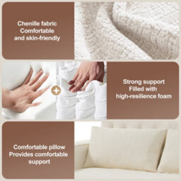 Btm Multifunctional Sofa Bed, Storage Sleeper Sofa With Usb Chargingand Cup Holders, Beige - thumbnail 6