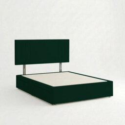 Adore Designs Rio Plush Velvet Divan Bed, Headboard - 6Ft Super King - Emerald Green - 2 Drawers Same Side - thumbnail 2