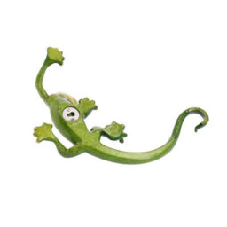 AB Tools Green Speckled Gecko Lizard Resin Wall Shed Sculpture Statue House Medium - thumbnail 3