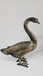 Brass Antique Aluminium Goose Garden Ornament Large Decorative Metal Bird Statue 69Cm Single - thumbnail 3