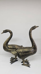 Brass Antique Aluminium Goose Garden Ornament Large Decorative Metal Bird Statue 69Cm Single - thumbnail 6