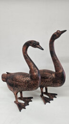 Brass Antique Aluminium Goose Garden Ornament Large Decorative Metal Bird Statue 69Cm Single - thumbnail 8