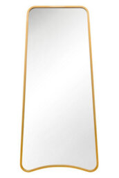 Mirroroutlet The Coartans Gold Metal Isoscelles Trapezoid Shape Framed Wall Mirror With Arched Bottom 200Cm X 95Cm - thumbnail 2