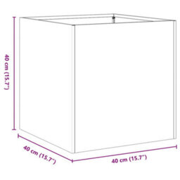 Walplus Planter Anthracite 40X40X40 Cm Cold-Rolled Steel - thumbnail 9