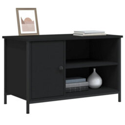 Berkfield Industrial Tv Cabinet Black 80X40X50 Cm Engineered Wood - thumbnail 3