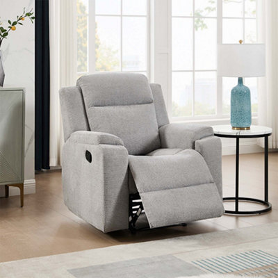 More4Homes Orka 1 Seater Fabric Manual Recliner Chair Grey - image 1