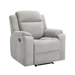 More4Homes Orka 1 Seater Fabric Manual Recliner Chair Grey - thumbnail 2