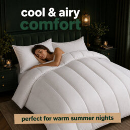 Opulent Home 1.5 Tog Summer Duvet - Lightweight Striped Microfibre, Oeko-Tex Certified, Made In Uk - Single - thumbnail 3