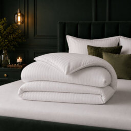 Opulent Home 1.5 Tog Summer Duvet - Lightweight Striped Microfibre, Oeko-Tex Certified, Made In Uk - Single - thumbnail 2