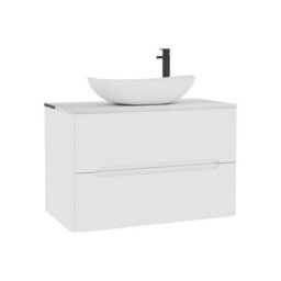 Royal Bathrooms Venice 800mm Gloss White Wall Mounted Bathroom Countertop Vanity Unit 2 Drawer With Cesar Basin - thumbnail 7