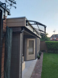 Canofix UK Canofix Door Canopy Pc 3500 Width X 650 Projection (Grey Bracket - Clear Sheet) - thumbnail 3